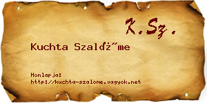 Kuchta Szalóme névjegykártya